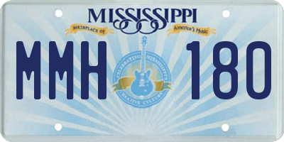 MS license plate MMH180