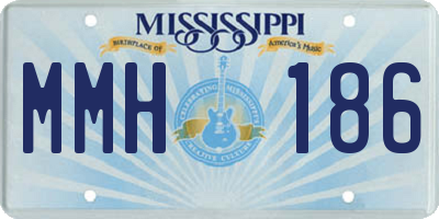 MS license plate MMH186