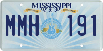 MS license plate MMH191