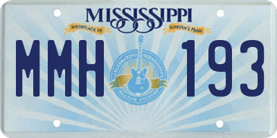 MS license plate MMH193