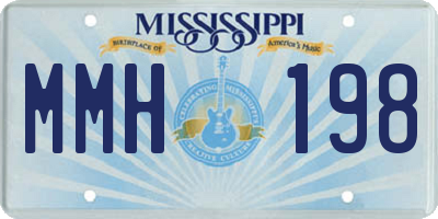 MS license plate MMH198