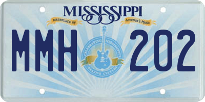 MS license plate MMH202