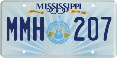 MS license plate MMH207