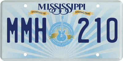 MS license plate MMH210