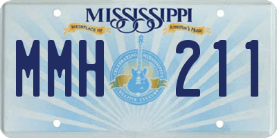 MS license plate MMH211