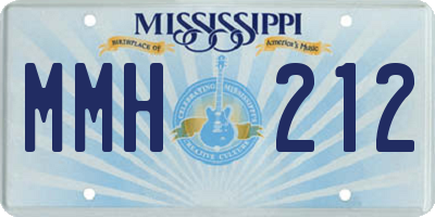 MS license plate MMH212