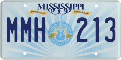 MS license plate MMH213