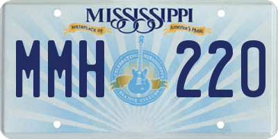 MS license plate MMH220