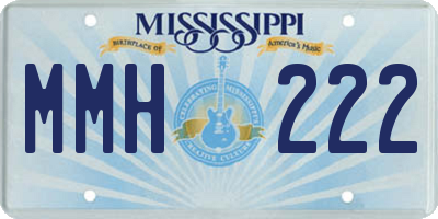 MS license plate MMH222