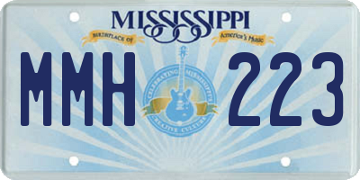 MS license plate MMH223