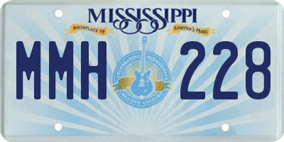 MS license plate MMH228