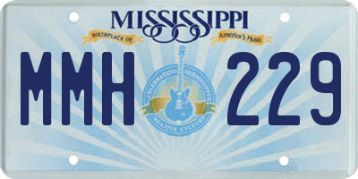 MS license plate MMH229