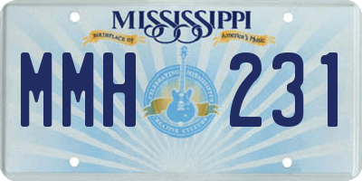 MS license plate MMH231