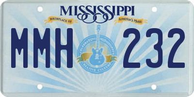 MS license plate MMH232
