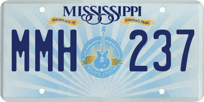 MS license plate MMH237