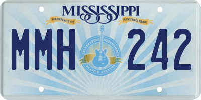 MS license plate MMH242