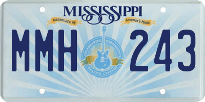 MS license plate MMH243
