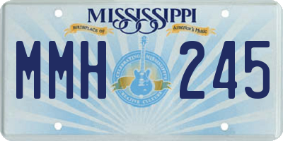 MS license plate MMH245