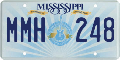 MS license plate MMH248