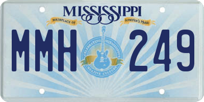 MS license plate MMH249