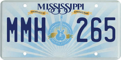 MS license plate MMH265