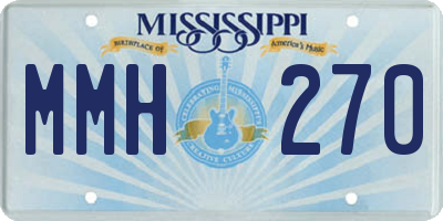MS license plate MMH270