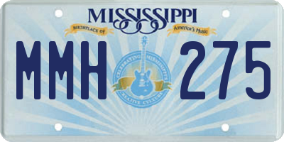 MS license plate MMH275
