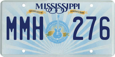 MS license plate MMH276