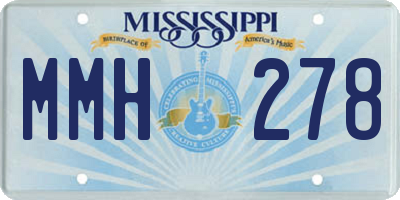 MS license plate MMH278