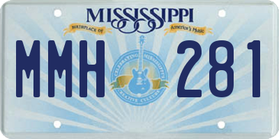 MS license plate MMH281