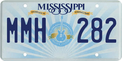 MS license plate MMH282