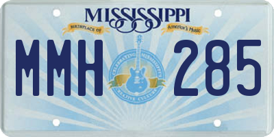 MS license plate MMH285