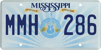 MS license plate MMH286