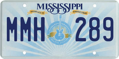 MS license plate MMH289