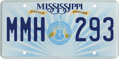 MS license plate MMH293