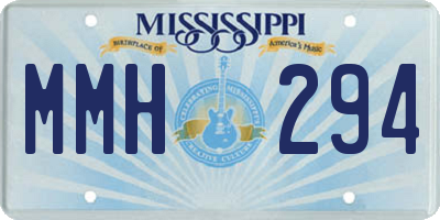 MS license plate MMH294