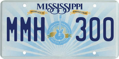 MS license plate MMH300