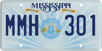MS license plate MMH301