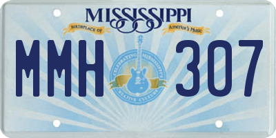 MS license plate MMH307