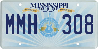 MS license plate MMH308