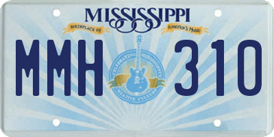 MS license plate MMH310