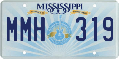 MS license plate MMH319