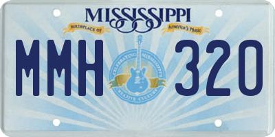 MS license plate MMH320