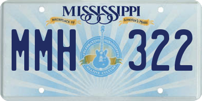 MS license plate MMH322