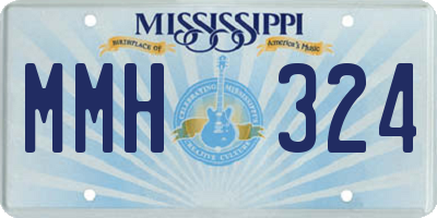 MS license plate MMH324