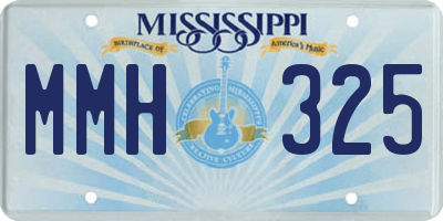 MS license plate MMH325