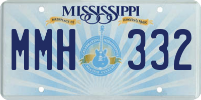 MS license plate MMH332