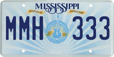 MS license plate MMH333