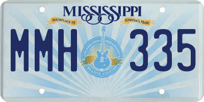 MS license plate MMH335