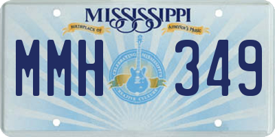 MS license plate MMH349